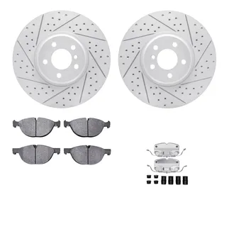 R1 Concepts WBUH1-31110 Brake Rotors - Carbon Coated - D/S W/ Optimum Oe Pads & Hdw